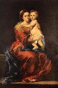 MURILLO, Bartolome Esteban Virgin and Child with a Rosary sg oil on canvas